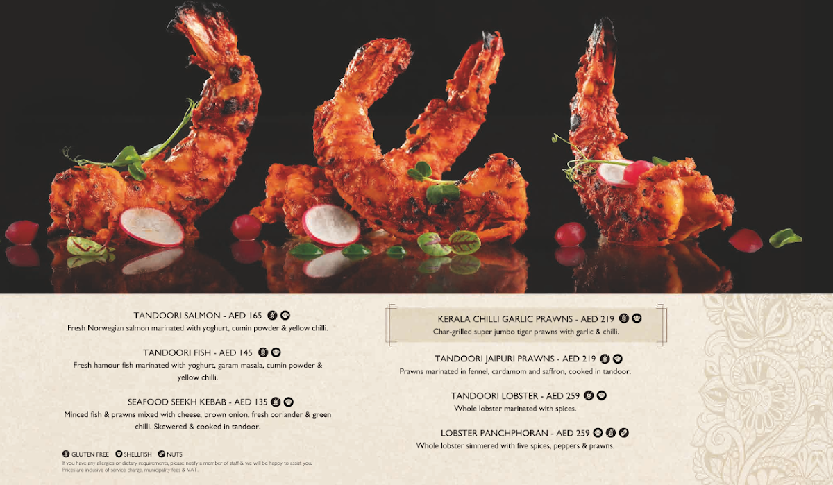 Menu Asha's Restaurant-1