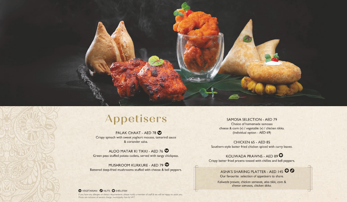 Menu Asha's Restaurant-2