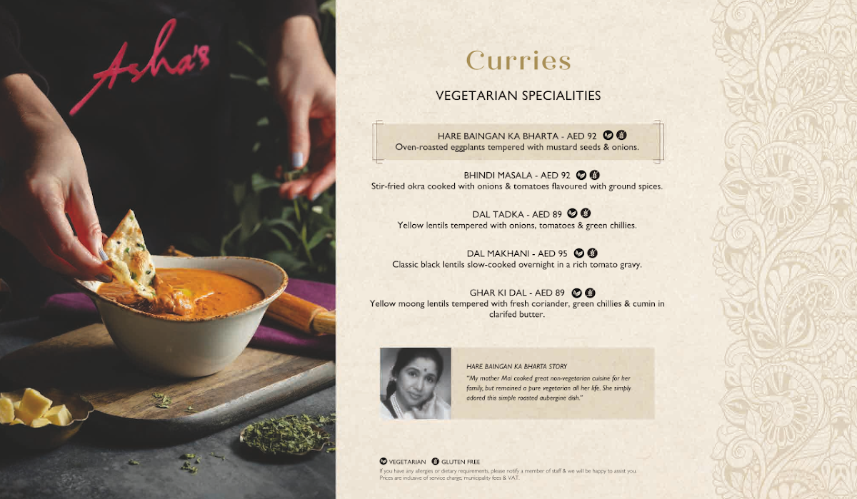 Menu Asha's Restaurant-8